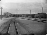 Nya lokstallet byggdes 1901. Statens Järnvägar, SJ B-lok till höger.