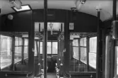 Interiör. Manövervagn. Lidingöbanan, LiB, vagn 26. Lidingö Trafik AB.