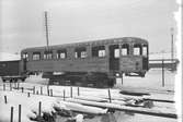 Exteriör från sida. Stålstomme rälsbuss SDJ