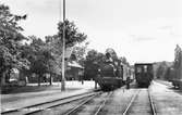 Uddevalla - Lelångenbanan, ULB lok 6 framför Bengtsfors Västra station.