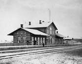 Järnvägsstationen i Charlottenberg, uppförd 1865.