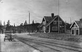 Dorotea järnvägsstation, uppfördes av SJ, togs i bruk 1915.