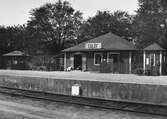 Provisorisk station i Eslöv under ombyggnaden av ordinarie järnvägsstation.