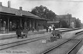 Eslöv gamla järnvägsstation, ersatte 1866 den ursprungliga stationen från 1858. Revs 1914 i samband med byggnationen av en nytt stationshus.