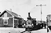 Statens Järnvägars ånglok, SJ F 67 vid Gläborg station.