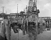 Färjeläge för smalspår i hamnen