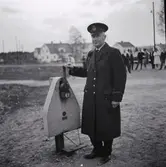 Station   Konduktör  O A Andersson vid bomspelet