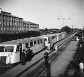 LJ Motorvagn 24 B .Stationen togs i bruk 1893.