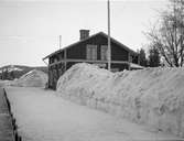 Vinterbild på stationen i Oforsen.