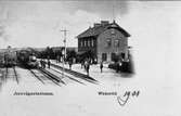 tationen anlades 1893. Tvåvånings stationshus i tegel .