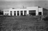 Bygget av verkstaden vid Visby hamn.
