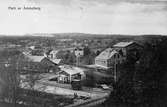 Vy över Åmmeberg järnvägsstation. Stationen öppnad 1863.