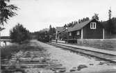 Älvestorp stationen. Station anlagd 1889. Upphörde 1936.