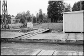 Järnvägsspår och vändskiva vid Borohus anläggning i Landsbro.