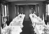 Statens Järnvägar, SJ Tåghem. Interiör i en Restaurangvagn.