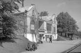 Oskarström station, anlagd 1885. Stationen stavades före 1936 med två s, Oskarsström.