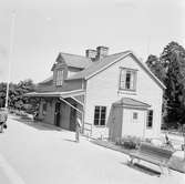 Kvicksund station.Stationen anlades 1878. Mekanisk växelförregling.