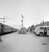 Statens Järnvägar, SJ C04b 3-dje klassvagn. Ängelholms järnvägsstation.