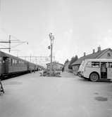 Statens Järnvägar, SJ C04b 3-dje klassvagn. Ängelholms järnvägsstation.