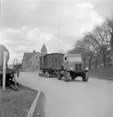 Släpvagn för transport av godsvagn.