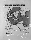Karta över leden Trelleborg - Travemünde.