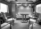 Statens Järnvägar, SJ A03 1246. Salong i personvagnen för internationell trafik.