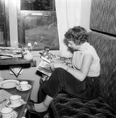 Statens Järnvägar, SJ tåghem. Kupé under dagen