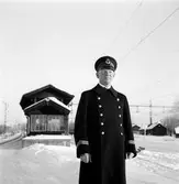 Stationsföreståndare Axel Skulander vid Nyköping Centralstation.