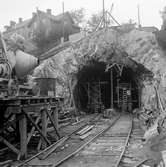 Tunnelbygge vid Hagalund.