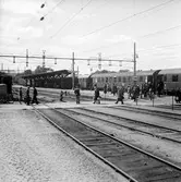 Resande på Norrköpings central.