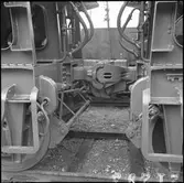 Koppel på Malmvagn SJ Mar 106740. Provvagn