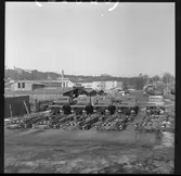 Dragfordon av märket Kaelble med vagnbjörn släp.