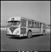 Statens Järnvägar, SJ C70/3  2737. Capitolbuss.  Bussen levererades av Scania-Vabis 1957. Skyltad SJ busslinje 4 Spånga Station-Flysta-Mariehäll-Sundbyberg-Huvudsta-Norra Bantorget.