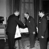 Statens Järnvägar SJ 1856-1956. 100-årsjubileum. Överlämnande av jubileumsgåvor.