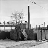 Tegellastning på Sala station.