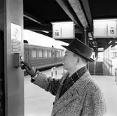 Signalknapp för anrop av stadsbud, på centralstationen.