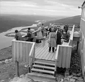 Utsikt över fjällvärlden från restaurang Hummeln.