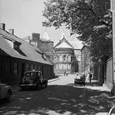 Lund, stadsmotiv med domkyrkan och universitetet.
(Foto i samband med Blackebergs Lärov. tåghem)