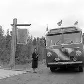 Nordkapsturen. Polcirkeln, vägen Rovaniemi - Ivalo.
Turisttur SJ Nordkalotten  AC 649