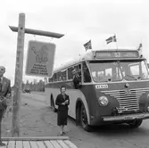 Nordkapsturen. Polcirkeln, vägen Rovaniemi - Ivalo.
Turisttur SJ Nordkalotten