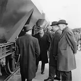 Visning av provmodell, Mar-och Q12- vagnar. Generaldirektör Erik Upmark