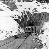 Järnvägsbygge, Morjärv - Kalix, spårarbete.