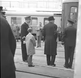 Kung Gustav VI Adolf och Kronprinsen Carl Gustavs besök på M/S Trelleborg
Generaldirektör Erik Upmark