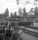 Dubbelspårsinvigningen Stockholm - Göteborg i Kilsmo. Rallartåget