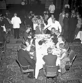 Järnvägsläkarekongressens middag 1958, matsalen Grand hotell.