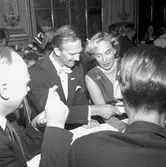 Järnvägsläkarekongressens middag 1958, matsalen Grand hotell.