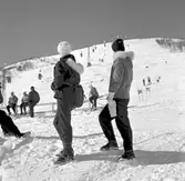 Åre fjäll- och linbana. Skidåkare