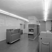 Invigning av Statens Järnvägars datorsystem från IBM. I mitten av bilden syns IBM 650 Magnetic Drum Data Processing Machine.