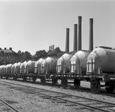 Statens Järnvägar, SJ Osubhl storbehållarvagn med plats för tre klotformade behållare