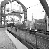 M/S Trelleborg, vagnar föres ombord
Reproduktion 1960